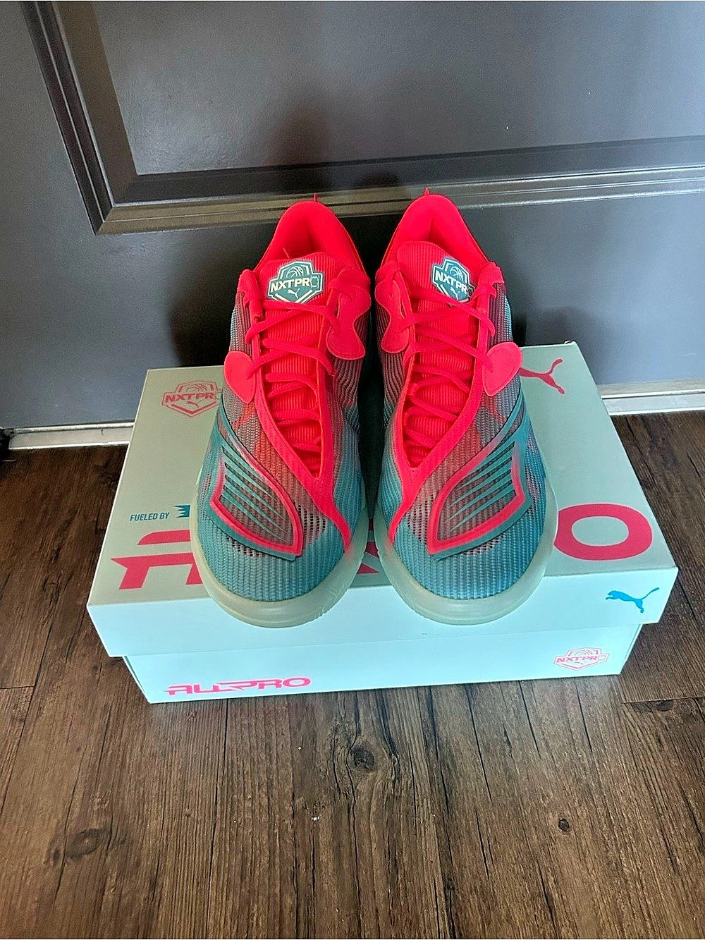 Puma Alphapro Nitro Men's Athletic Shoes Blue & Pink US 13 BRAND NEW